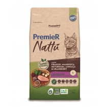 RAÇÃO PREMIER NATTU GATOS CASTRADOS SABOR MANDIOCA 7,5KG