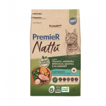 RAÇÃO PREMIER NATTU GATOS CASTRADOS SABOR ABOBORA 1,5KG