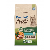 RAÇÃO PREMIER NATTU GATOS CASTRADOS SABOR ABOBORA 7,5KG