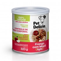 PET DELICIA CÃES LIGHT FRANGO COM MAÇA 320g