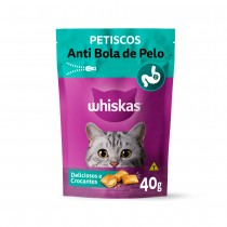 WHISKAS TEMPTATIONS ANTI BOLA DE PELO 40GR