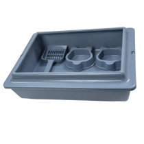 KIT BANDEJA 2 COMEDOURO E PÁ - AZUL