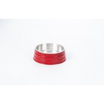 COMEDOURO ALUMINIO PESADO GRANDE VERMELHO