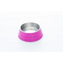 COMEDOURO ALUMINIO PESADO MEDIO ROSA