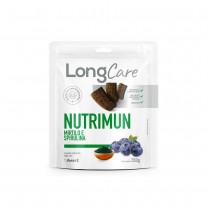 SNACK LONGCARE FUNCIONAL NUTRIMUN PARA CÃES ADULTOS SABOR MIRTILO E SPIRULINA 250G