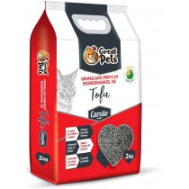 AREIA BIODEGRADÁVEL DE TOFU 2KG - CARVÃO