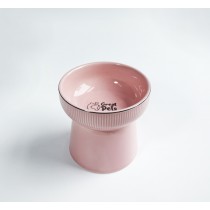 COMEDOURO CERAMICA ALTO ROSA 250ML