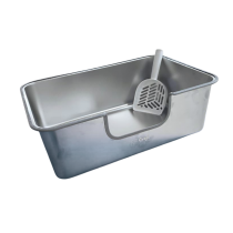 SANITÁRIO HIGIÊNICO ABERTO INOX PARA GATOS