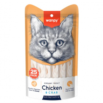 WANPY CREAMY FRANGO E CARANGUEIJO PACOTE 14GX25P