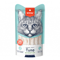 WANPY CREAMY ATUM E BACALHAU PACOTE 14GX25P