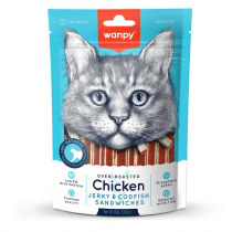 WANPY MINI TIRAS DE FRANGO E PEIXE 80G
