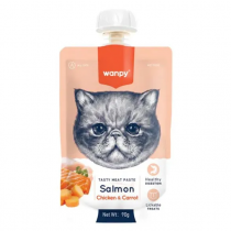 WANPY CREAMY SACHE DE SALMAO FRANGO E CENOURA 90G