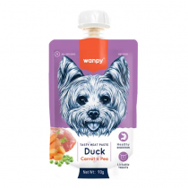WANPY CREAMY SACHE DE PATO CENOURA E ERVILHA 90G