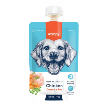 WANPY CREAMY SACHE DE FRANGO CENOURA E ERVILHA 90G