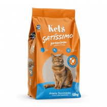 AREIA HIGIÊNICA GATISSIMO S/PERFUME 12KG