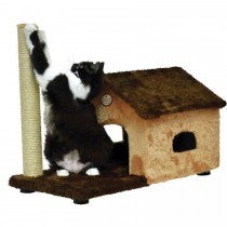 ARRANHADOR FIT HOUSE PEL LISA MARROM/BEGE