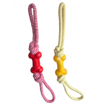 DOG CORDA PUXADOR DUPLO OSSO 40X5CM- BOM AMIGO