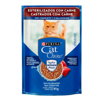 CAT CHOW CASTRADOS CARNE AO MOLHO 85 GR