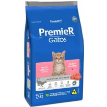 PREMIER AMBIENTES INTERNOS GATOS FILHOTES SALMÃO PELO LONGOS 7,5 KG