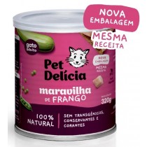 PET DELICIA GATOS  MARAVILHA DE FRANGO 320G