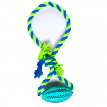 BOLINHA RUGBY DENTAL PLAY COM CORDA
