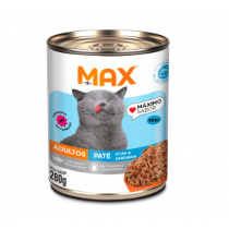 MAX CAT ADULTO PATÊ - ATUM E SARDINHA (280G)