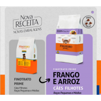 FINOTRATO PRIME FRANGO E ARROZ - FILHOTE RAÇA PEQUENA/MÉDIA (15KG)