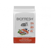 RAÇÃO BIOFRESH, GATOS CASTRADOS SALMÃO (7,5KG)