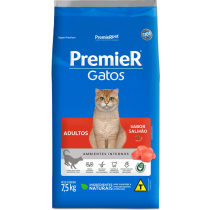 PREMIER AMBIENTES INTERNOS GATOS ADULTOS SALMAO 7,5KG