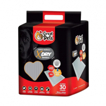 TAPETE HIGIENICO GREATPETS X-DRY 30UN - 80X60 cm