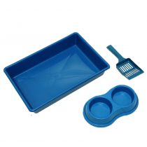 KIT BANDEJA COLORIDA - PAZINHA + COMEDOURO