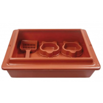 KIT BANDEJA, 2 COMED E PA - TERRACOTA