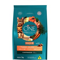 PURINA ONE GATOS CASTRADO FRANGO E SALMÃO 2KG