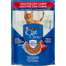 CAT CHOW ADULTOS CARNE AO MOLHO 85 GR