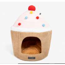FUN BED CUP CAKE CHOCOLATE - LARGE - CAMA PET - MODELO TOCA (MARROM/ROSA)