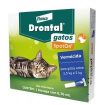 DRONTAL GATOS, SPOT ON - 2,5 Á 5KG (0,70ml)