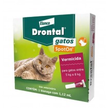DRONTAL GATOS, SPOT ON - 5 Á 8KG (1,12ml)