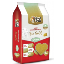 AREIA BIODEGRADAVEL MILHO  -BIO GOLD GROSSA 2KG