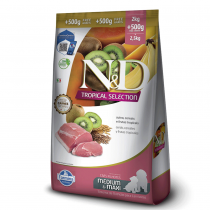 ND TROPICAL SELECTION, CÃES FILHOTES, MEDIUM MAX - SUÍNO (2KG)