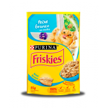 FRISKIES SACHÊ PARA GATOS ADULTOS PEIXE BRANCO AO MOLHO 85G