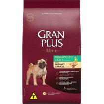 RAÇÃO GRAN PLUS MENU MINI ADULTO LIGHT FRANGO/ARROZ 3 KG