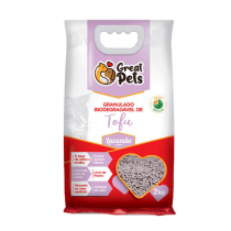 AREIA GREAT PETS BIODEGRADÁVEL TOFU - LAVANDA (02KG)