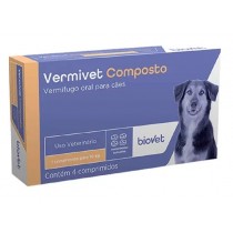 VERMIVET COMPOSTO 600 MG COM 4 COMP